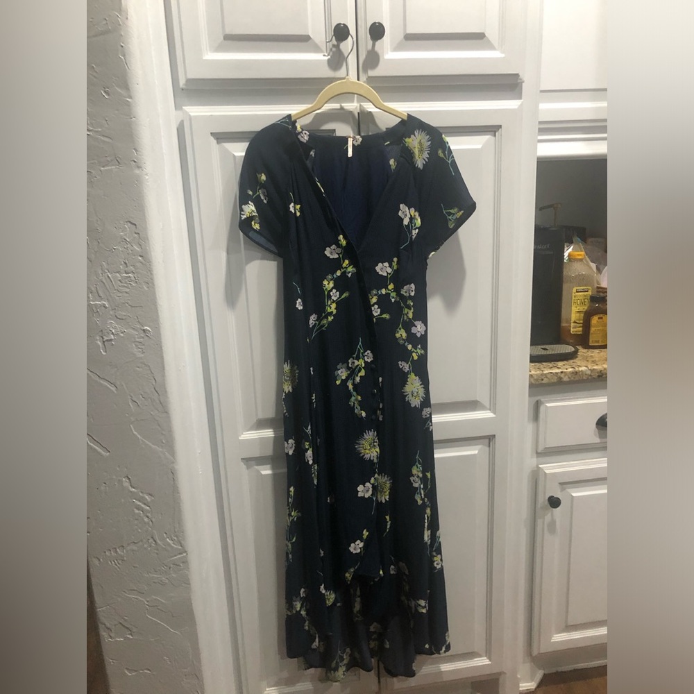 Navy FreePeople High Low Dress